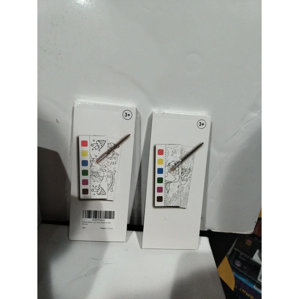 NEW! Lot Of 2 Kidcraft Water Paint Book for Kids Activity Mermaid & Unicorn